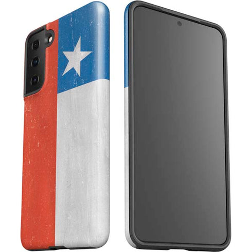 Chile Flag Distressed Galaxy S21 FE Pro Case